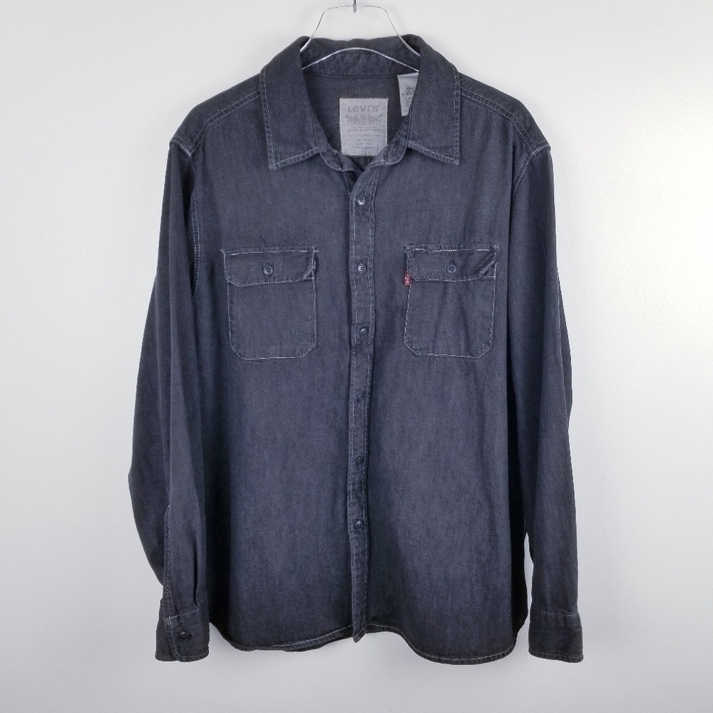 Levi's Washed Black Button Front Shirt, size XL